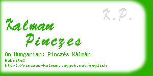 kalman pinczes business card