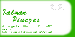 kalman pinczes business card